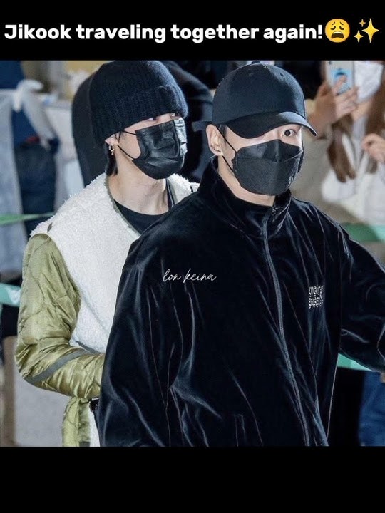 Jungkook and Jimin spotted together in airport😭💜 #bts #jimin #kpop #jungkook #jikook