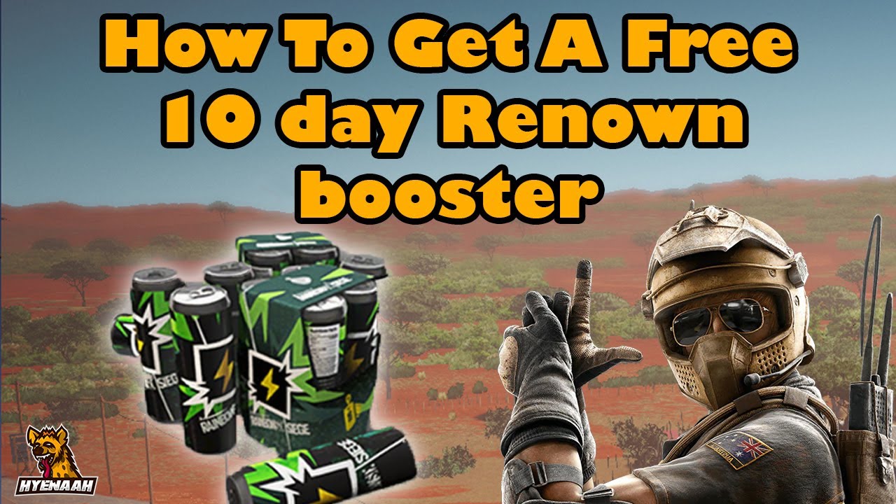How To Get A Free 10 day Renown booster Using Ubisoft club credit Rainbow Six Siege