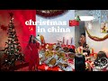 christmas in china vlog 🎄🎅🇨🇳 christmas tree decorating, hosting &amp; cooking for 20 people ✨