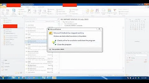 Outlook has stop working