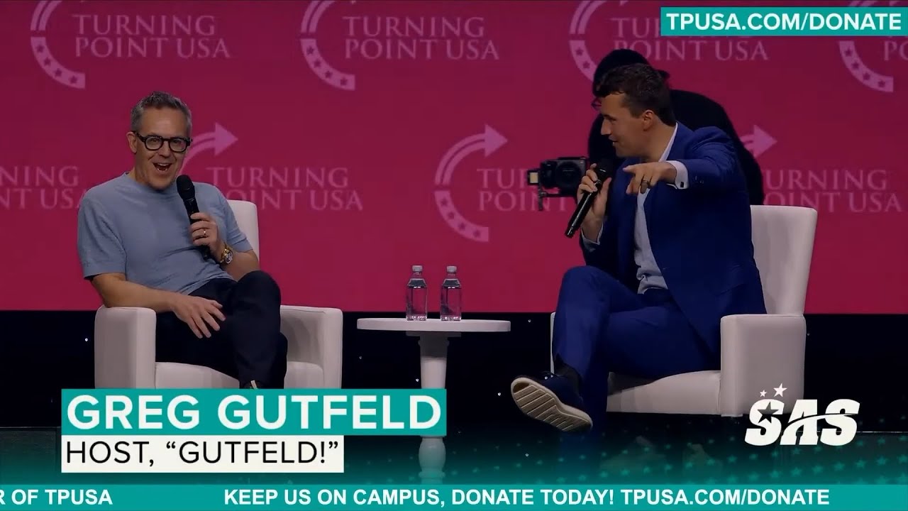🇺🇸 Greg Gutfeld joins Charlie Kirk at SAS 2025 by Turning Point USA in Tampa, Florida