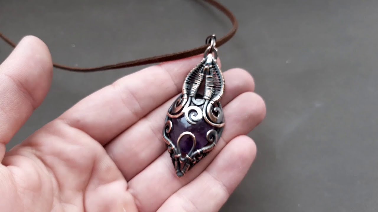 Magical crystal amethyst pendant