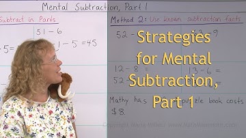 Strategies for mental subtraction, part 1 (grades 2-3)