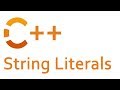 String Literals in C++