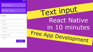 Text  Input- React Native Tutorial for Beginners - Build a React Native App [2021]