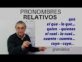 Pronombres relativos en español