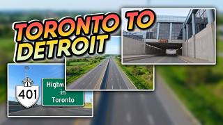 Driving Highway 401 from Toronto to Windsor to Detroit | Canada–U S  Border Crossing via the Tunnel