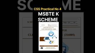 Client Side Scripting (316005) Practical No.4 MSBTE K -Scheme #eduarena #kscheme #css