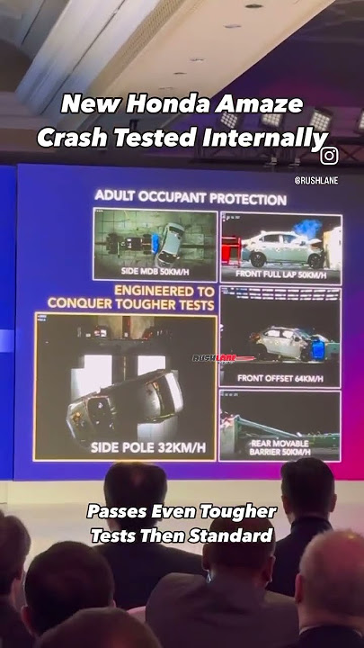 New Honda Amaze crash tested internally