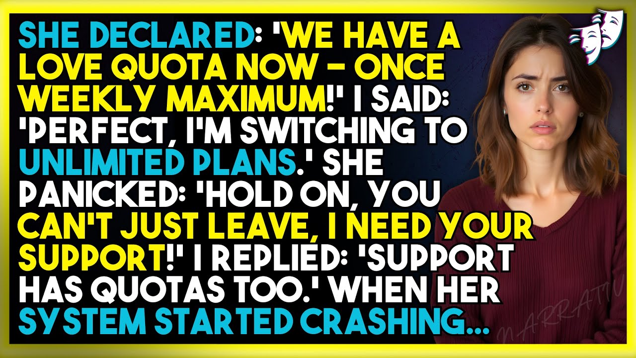 Жена установила «квоту любви» на один раз в неделю — вместо этого я перешел на БЕЗЛИМИТНЫЕ планы!