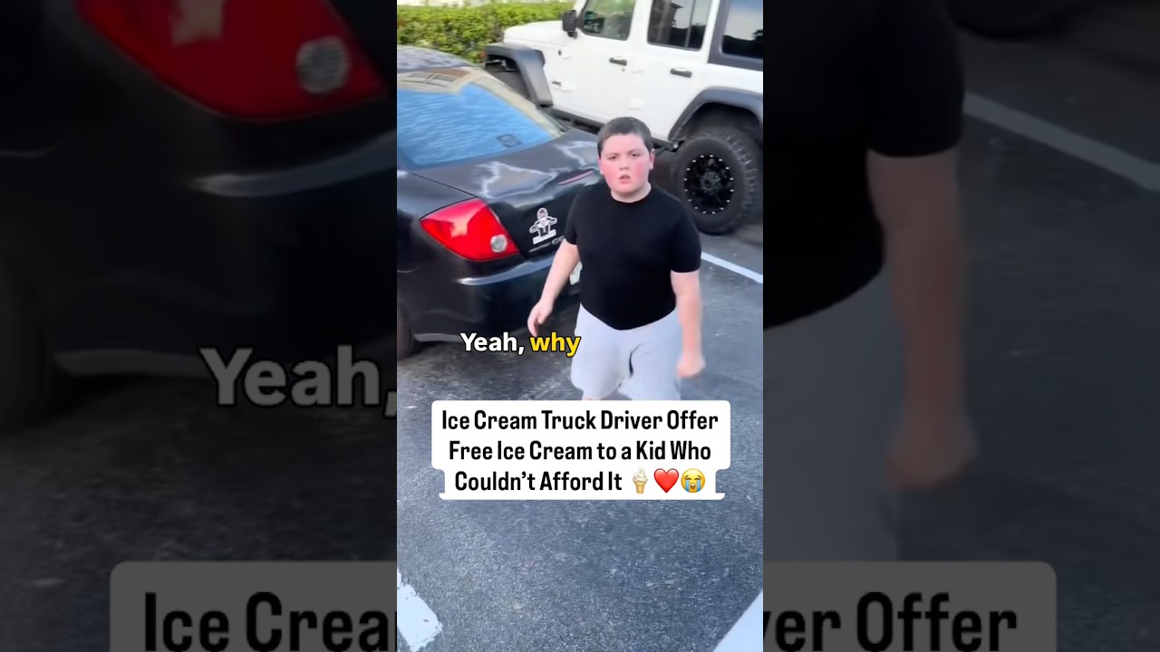 Ice Cream Truck Driver Gives Free Ice Cream to a Kid Who Couldn&rsquo;t Afford It 🍦❤️😭