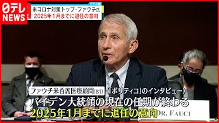 【アメリカ・コロナ対策トップ】ファウチ氏  “バイデン政権１期目のうちに退任”へ