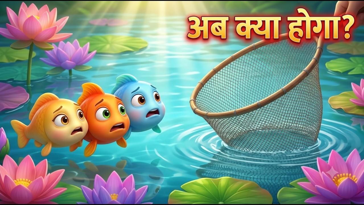 पंचतंत्र कहानी: तीन मछलियाँ | आनंदवन Ep. 5 | हिंदी कार्टून