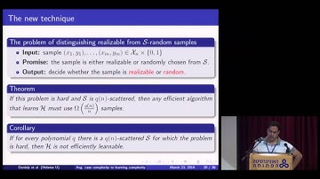 Amit Daniely-From Average Case Complexity to Improper Learning Complexity