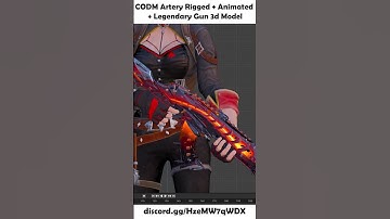 CODM Artery Rigged | Legendary Gun 3d Model | Call Of Duty Mobile 3d Model Download #shorts #3dmodel
