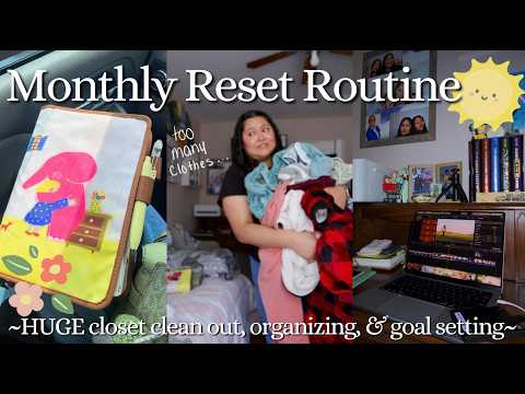 April Reset 🌺 🧹✨︱Spring cleaning, organizing, & goal setting!