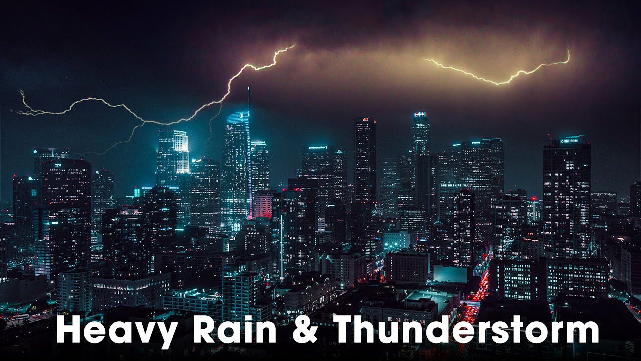 Unwind with Relaxing Thunderstorm and Lightning Sound Effects in Los Angeles - Soothing Ambiance
