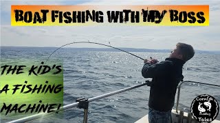 Boat Fishing with My Boss: The Kid's a Fishing Machine!