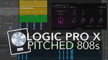 LOGIC PRO X 10.5 - Pitched 808s with Drum Synth + Step Sequencer