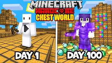 I Survived 100 Days in CHEST WORLD in Minecraft Hardcore