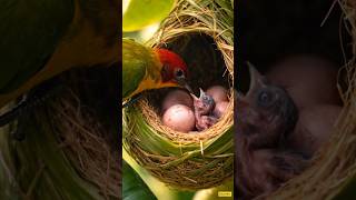 Baby Bird Hatching in Baya Weaver Nest 🐣 #birds #naturevideo #wildlife