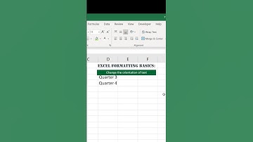 How to change the text direction in #excel #exceltips