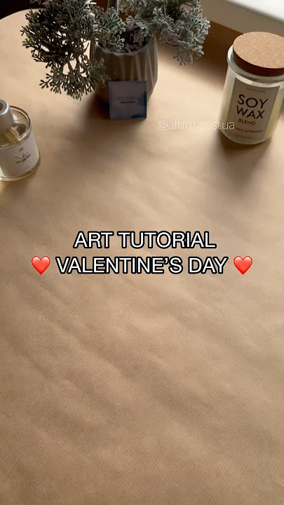 Art tutorial 🎨 VALENTINE’S DAY ❤️ #art #artist #painting #diy #acrylicpainting #creativeart