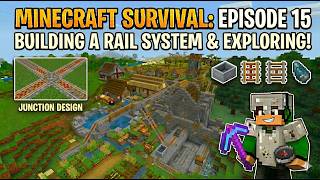 Minecraft Longplay EP 15 Building a Rail System &amp; Exploring 1080P