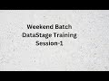 9th March 2024 | DataStage & GCP Training Demo Weekend Batch | ETL & Data Warehousing Concepts