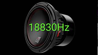 Tone frequency 18830Hz. Test your hearing! speakers/headphones/subwoofer