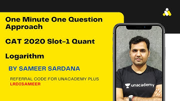 One Minute One Question Approach For CAT 2020 Quant I Slot-1 I Logarithm