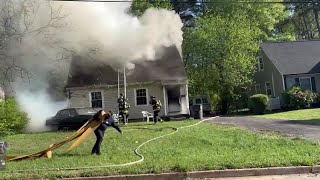 Winston-Salem crews fighting house fire on Betty Drive