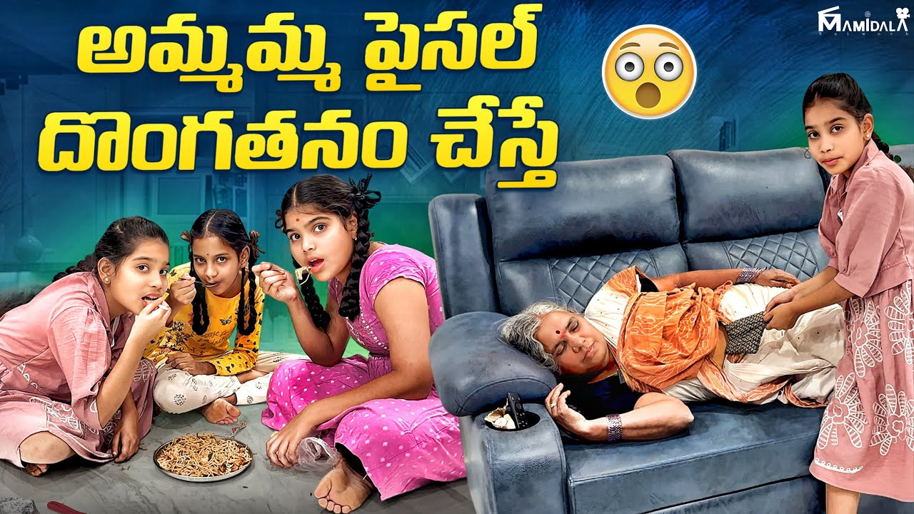 అమ్మమ్మ పైసల్ దొంగతనం చేస్తే || comedy video || rider mallesh new video || janavi videos || గాయత్రి 