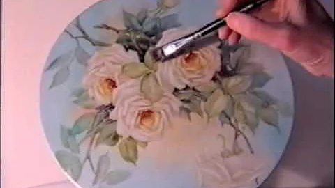 China Painting Tutorial - Peace Roses - Barbara Du...