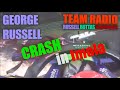 George Russell and Valtteri Bottas Imola 2021 crash on-boards [audio warning 01:05]