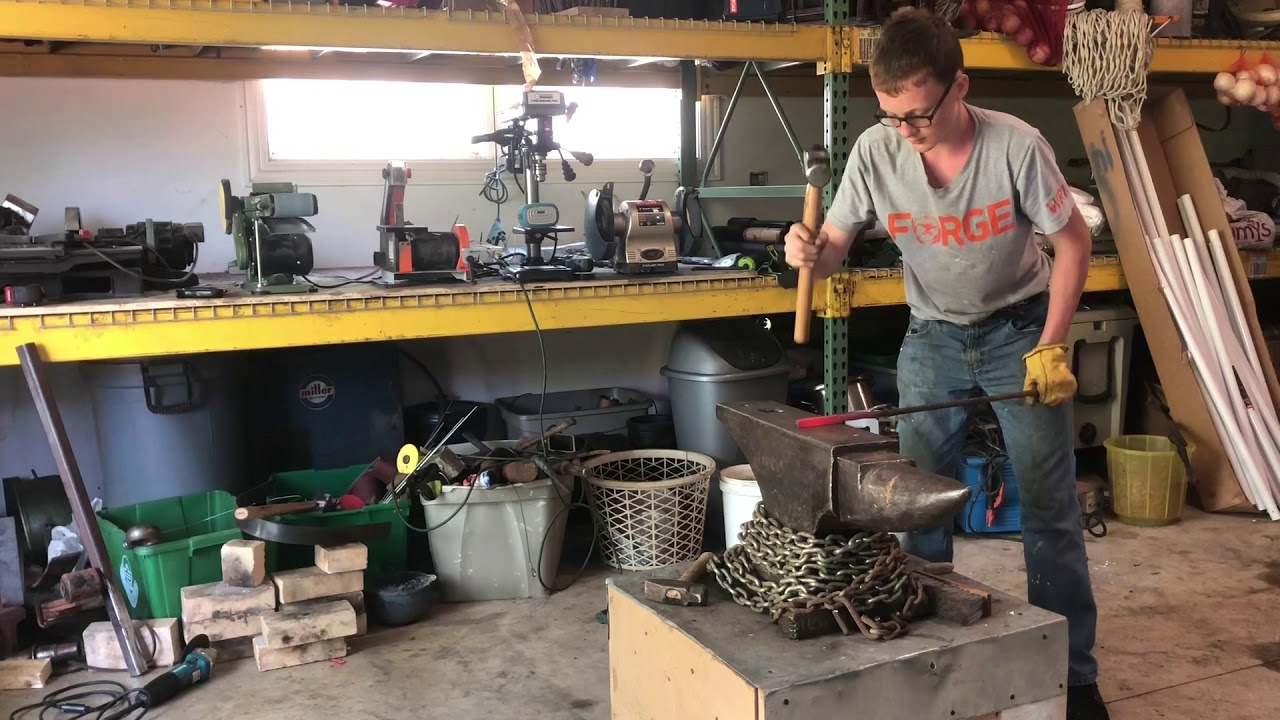 Blacksmithing, making a coil spring boys camp knife. The right way