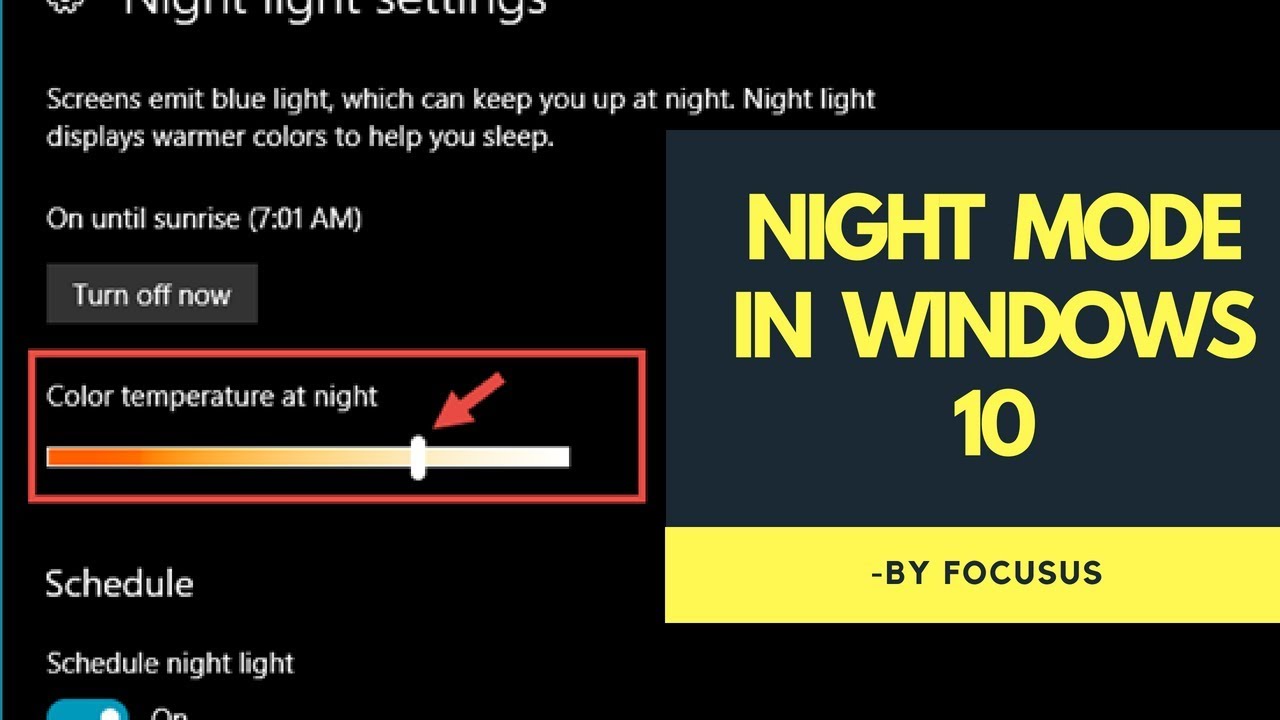 How to enable Night Mode in Windows 10 Night Light in Windows 10