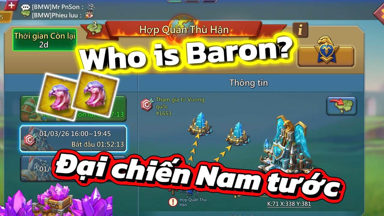 LORDS MOBILE !!! CUỘC CHIẾN DÀNH LẤY NAM TƯỚC.