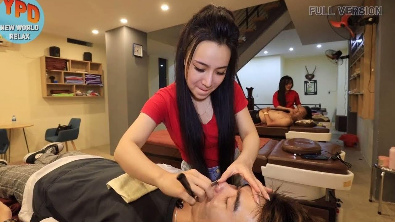 FULL VER | EAR CLEANING & FACIAL MASSAGE AT BEAUTY SALON DANANG VIETNAM #asmr #massage #earcleaning