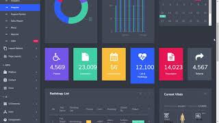 Hospital Dashboard Ui Bootstrap Admin Template with Dark Theme