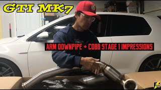 GTI MK7: Arm Downpipe w Cobb Stage 1 Impressions