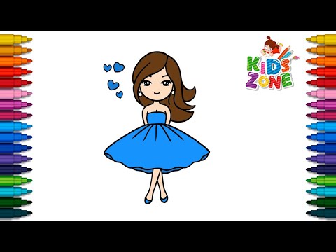 how to draw a princess for children. We draw a dress#capcut #todraw #t... |  TikTok