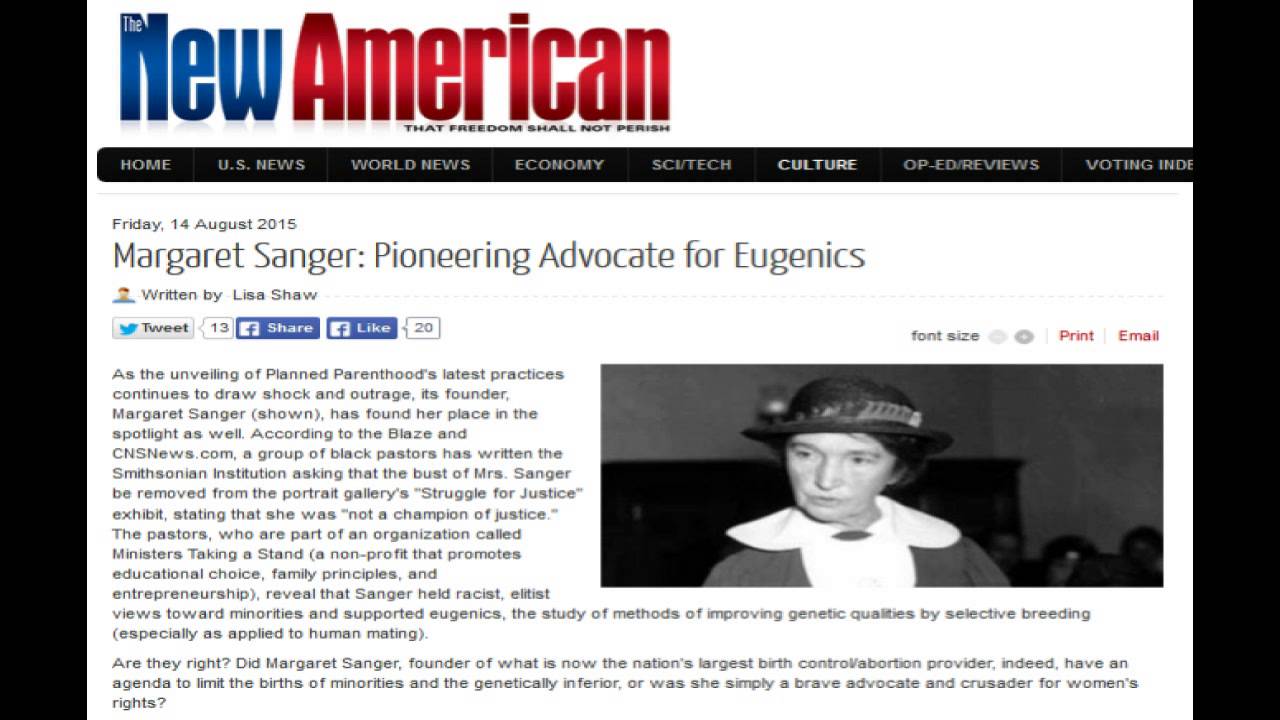 Margaret Sanger: Pioneering Advocate for Eugenics - YouTube