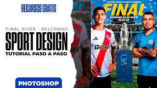 River vs Belgrano: Tutorial de Diseño de Fútbol