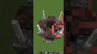 The simplest turret in Minecraft #tutorial #gaming #minecraft