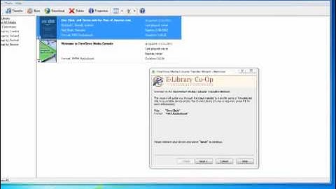 Transferring audiobooks using the OverDrive Media Console