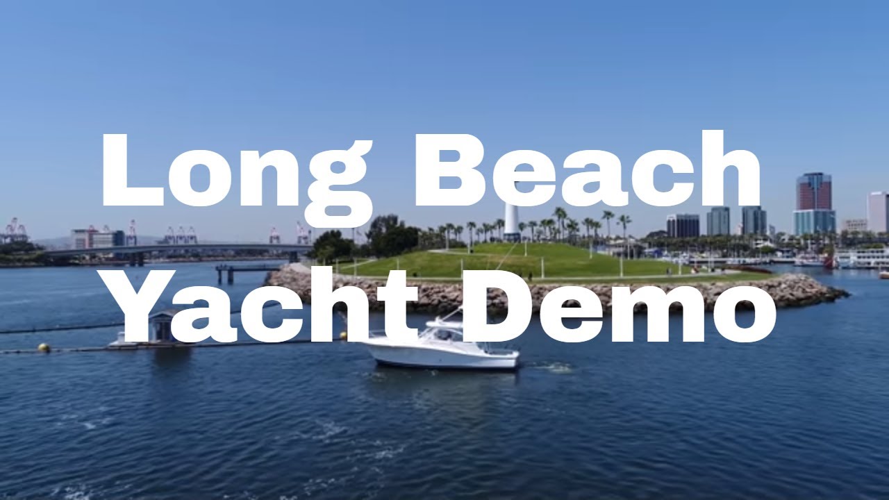 AWESOME Drone Video of Yacht Cruising thru Long Beach Harbor Shot by Conductive1