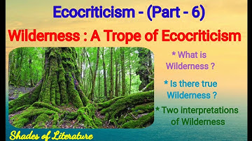 Wilderness: A Trope of Ecocriticism