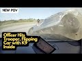 Officer Hits Trooper, Flipping Car with K9 Inside