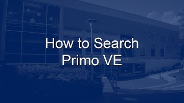 How to Search Primo VE